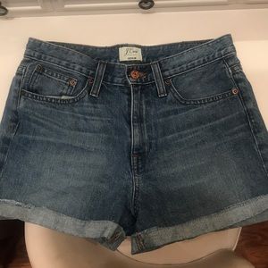 J Crew High Rise Jean Shorts— size 26
